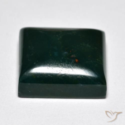 Heliotropo multicolor natural de 9,57 ct, cuadrado, opaco