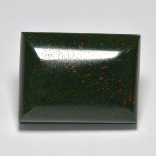 Heliotropo verde natural de 11,99 ct, baguette, opaco