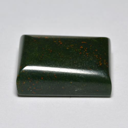 Heliotropo verde natural de 11,99 ct, baguette, opaco