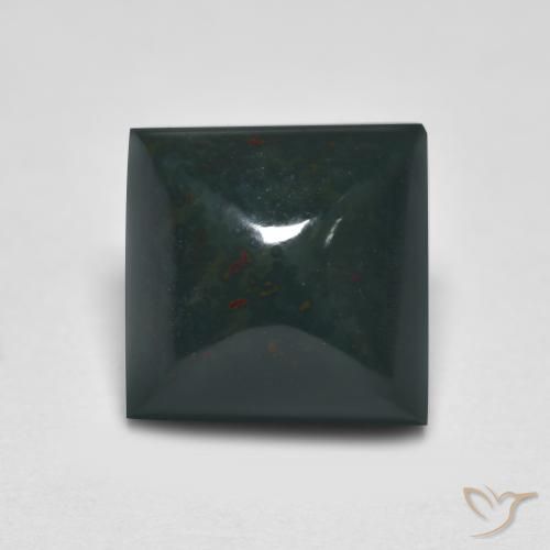 6.05ct Natural Verde oscuro Sanguinaria, Cuadrado, Opaco