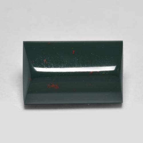 Heliotropo verde natural de 4,00 ct, baguette, opaco