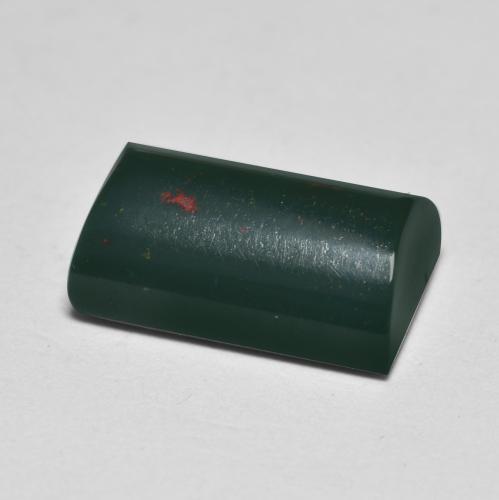 Heliotropo verde natural de 4,00 ct, baguette, opaco