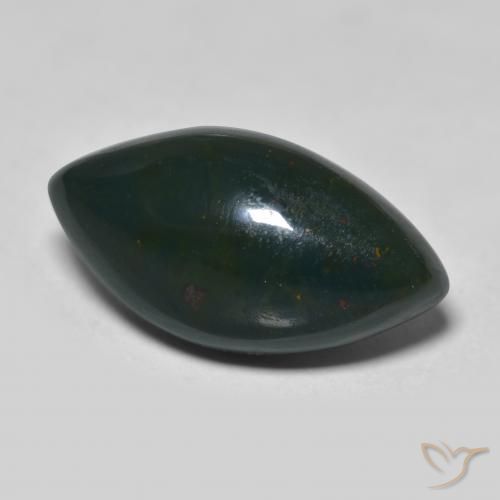 Sanguinaria Verde bosque natural de 9.67 ct, Marquesa, Opaco