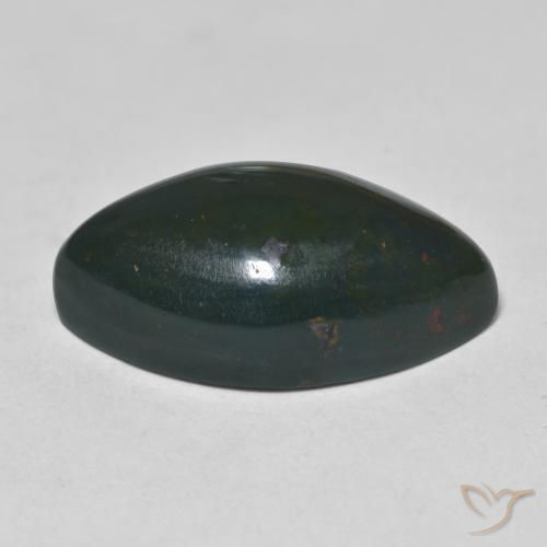 Sanguinaria Verde bosque natural de 9.67 ct, Marquesa, Opaco