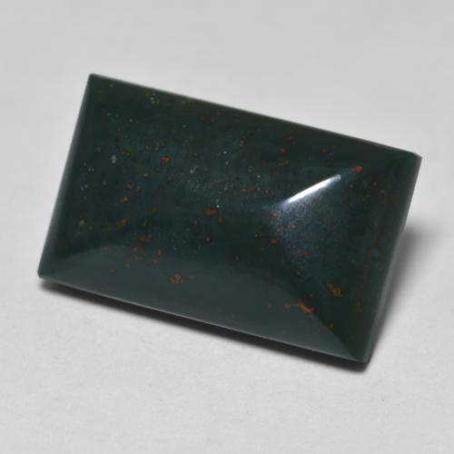 Heliotropo verde natural de 9,16 ct, baguette, opaco