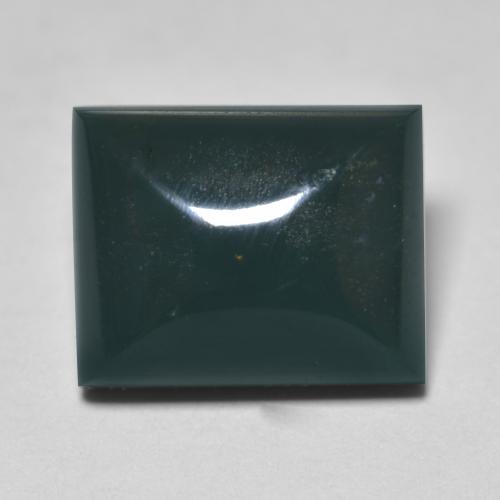 Heliotropo verde natural de 6,92 ct, baguette, opaco