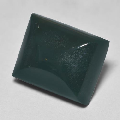 Heliotropo verde natural de 6,92 ct, baguette, opaco