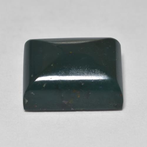 Heliotropo verde natural de 6,92 ct, baguette, opaco