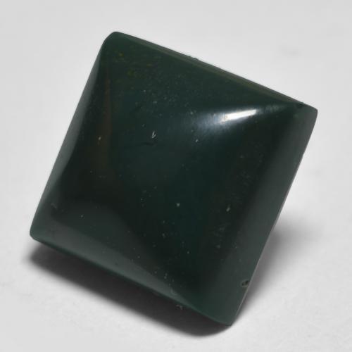 Heliotropo verde natural de 4,41 ct, cuadrado, opaco