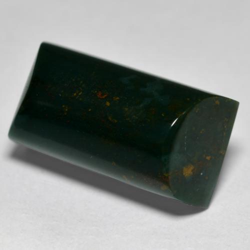 Heliotropo verde natural de 15,25 ct, baguette, opaco