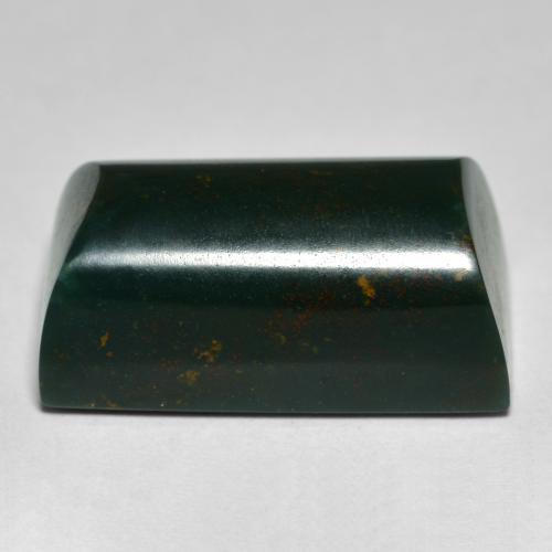 Heliotropo verde natural de 15,25 ct, baguette, opaco