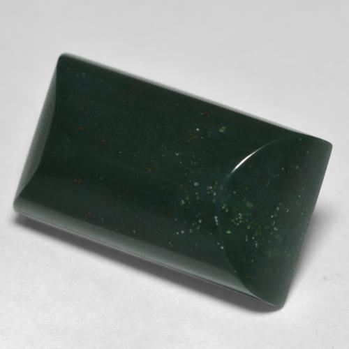 Heliotropo verde natural de 14,66 ct, baguette, opaco