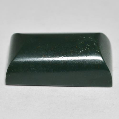 Heliotropo verde natural de 14,66 ct, baguette, opaco