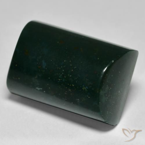 Sanguinaria Verde bosque natural de 14.93 ct, Corte Baguette, Opaco