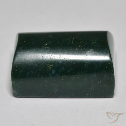 Sanguinaria Verde bosque natural de 14.93 ct, Corte Baguette, Opaco