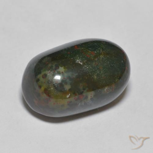 10.90ct Natural Verde oscuro Sanguinaria, Ovalada, Opaco