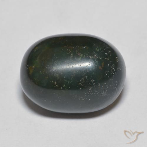 12.54ct Natural Verde oscuro Sanguinaria, Ovalada, Opaco