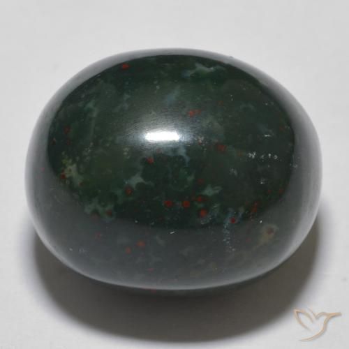 15.30ct Natural Verde bosque Sanguinaria, Ovalada, Opaco