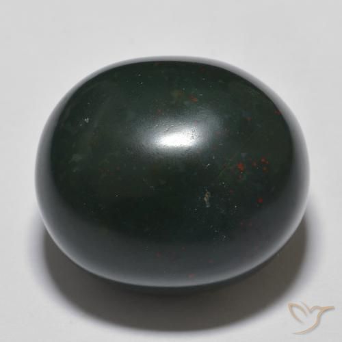 29.31ct Natural Verde oscuro Sanguinaria, Ovalada, Opaco