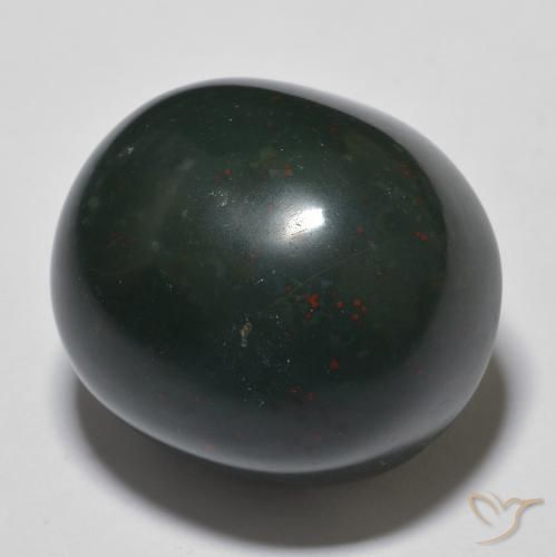 Sanguinaria Verde oscuro natural de 29.31 ct, Ovalada, Opaco
