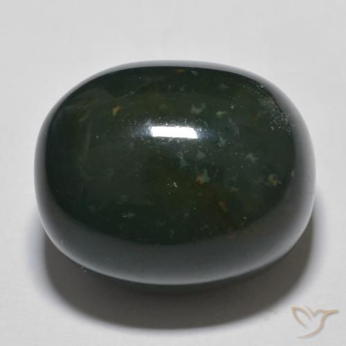 28.21ct Natural Verde bosque Sanguinaria, Ovalada, Opaco