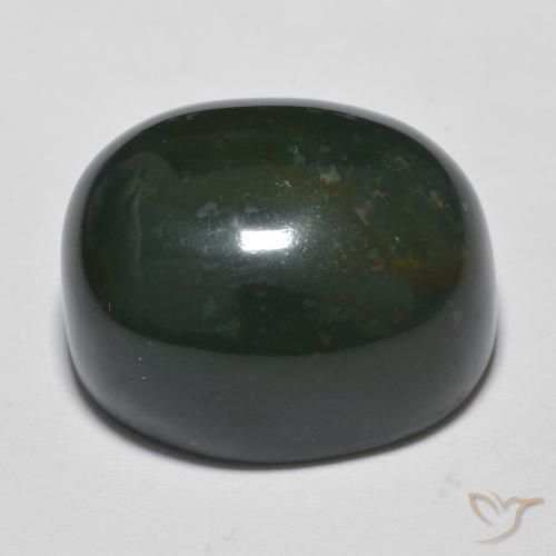 Sanguinaria Verde bosque natural de 28.21 ct, Ovalada, Opaco