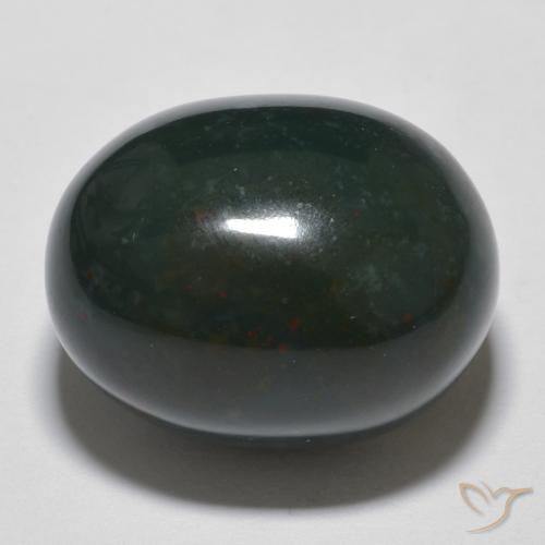17.11ct Natural Verde bosque Sanguinaria, Ovalada, Opaco