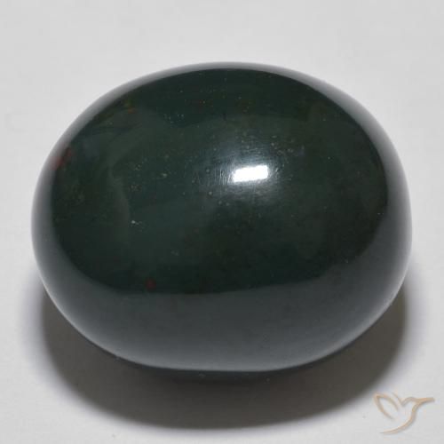 19.10ct Natural Verde oscuro Sanguinaria, Ovalada, Opaco