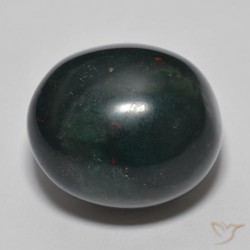 31.10ct Natural Verde oscuro Sanguinaria, Ovalada, Opaco