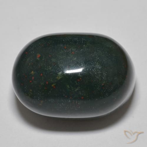37.19ct Natural Verde oscuro medio Sanguinaria, Ovalada, Opaco