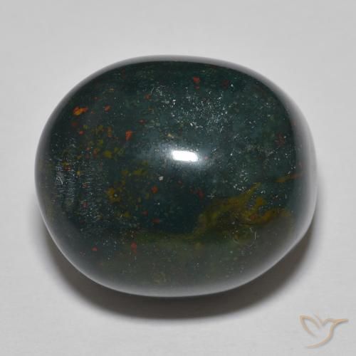 33.71ct Natural Verde azulado Sanguinaria, Ovalada, Opaco
