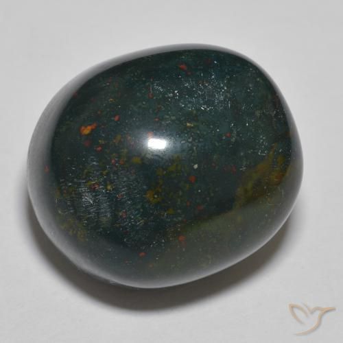 Sanguinaria Verde azulado natural de 33.71 ct, Ovalada, Opaco