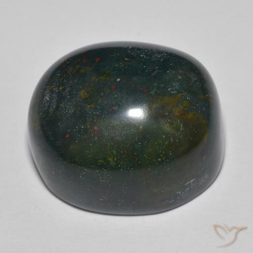 Sanguinaria Verde azulado natural de 33.71 ct, Ovalada, Opaco