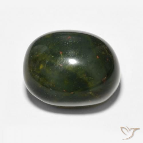 13.69ct Natural Verde medio Sanguinaria, Ovalada, Opaco
