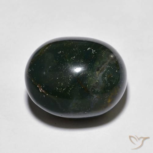 12.81ct Natural Verde oscuro Sanguinaria, Ovalada, Opaco