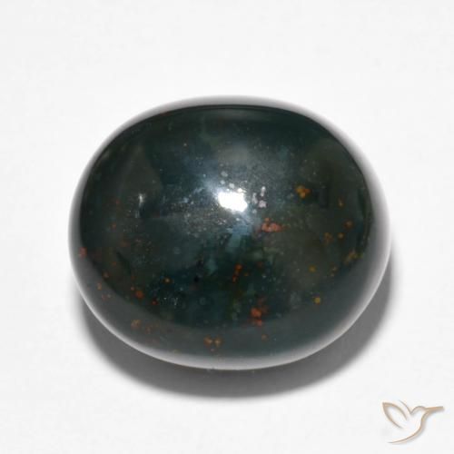 15.81ct Natural Verde oscuro Sanguinaria, Ovalada, Opaco