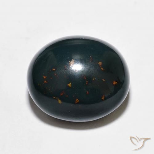 8.78ct Natural Verde oscuro Sanguinaria, Ovalada, Opaco