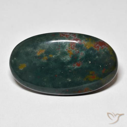27.27ct Natural Verde bosque Sanguinaria, Ovalada, Opaco