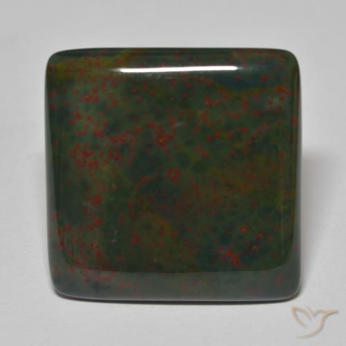 27.72ct Natural Verde y rojo Sanguinaria, Cuadrado, Opaco