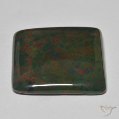 Sanguinaria Verde y rojo natural de 27.72 ct, Cuadrado, Opaco