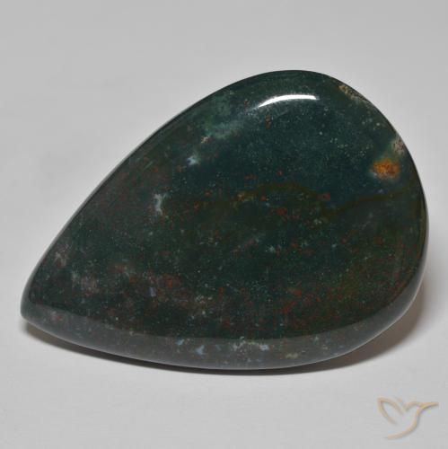 67.25ct Natural Verde bosque Sanguinaria, En forma de pera, Opaco