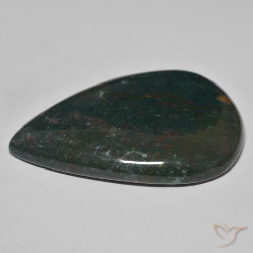 Sanguinaria Verde bosque natural de 67.25 ct, En forma de pera, Opaco