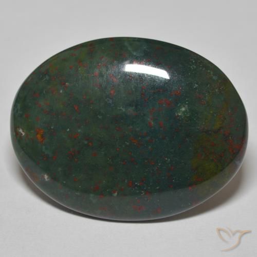 25.83ct Natural Verde oscuro Sanguinaria, Ovalada, Opaco