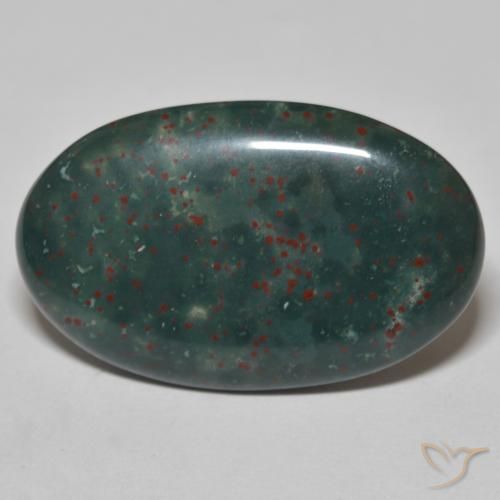 19.51ct Natural Verde oscuro Sanguinaria, Ovalada, Opaco
