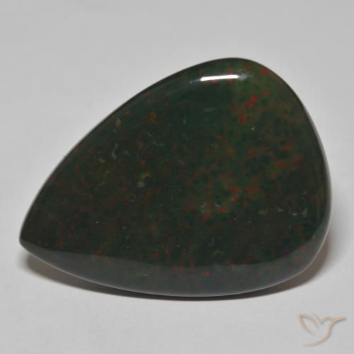 41.55ct Natural Verde con rojo Sanguinaria, En forma de pera, Opaco