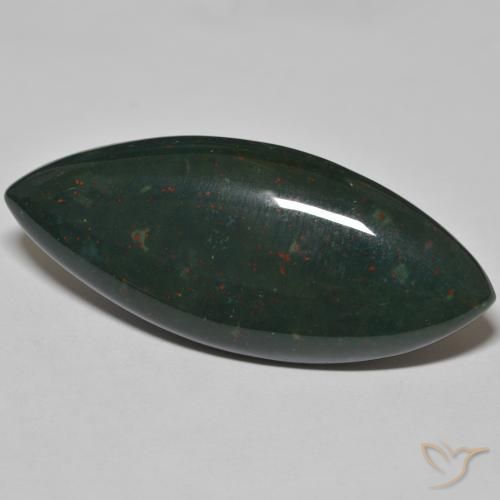 Sanguinaria Verde oscuro natural de 49.29 ct, Marquesa, Opaco
