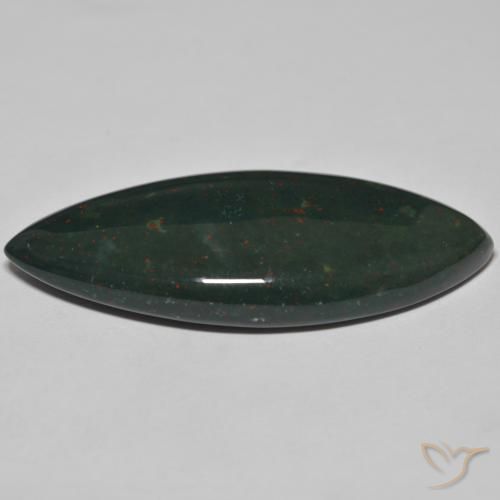 Sanguinaria Verde oscuro natural de 49.29 ct, Marquesa, Opaco