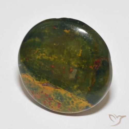 Sanguinaria Multicolor natural de 34.52 ct, Redondo, Opaco