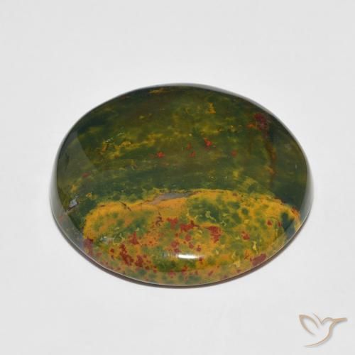 Sanguinaria Multicolor natural de 34.52 ct, Redondo, Opaco