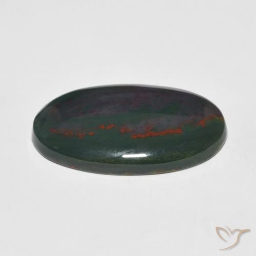 Sanguinaria Multicolor natural de 16.25 ct, Ovalada, Opaco